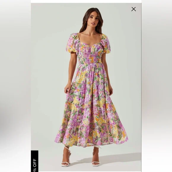 knee length dresses for ladies Julietta Floral Corset Midi Dress main image 1